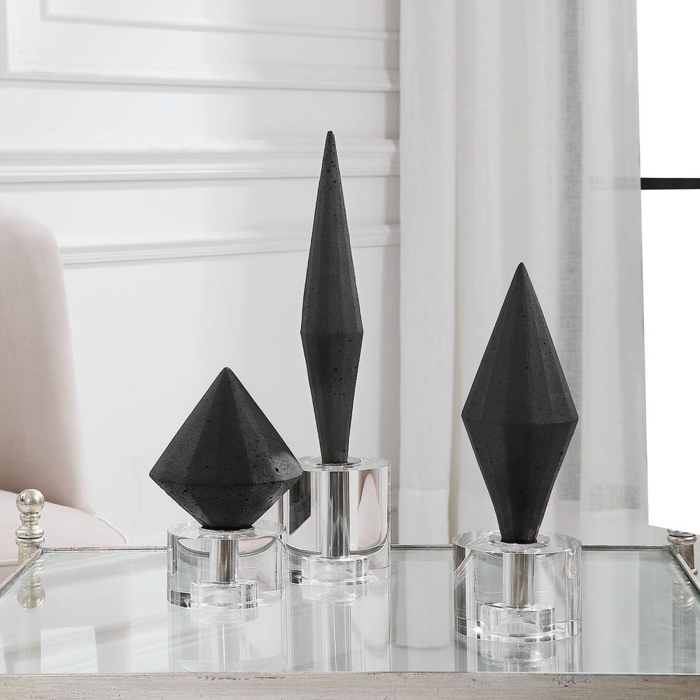 Uttermost Alize Stone Sculptures - Set of 3