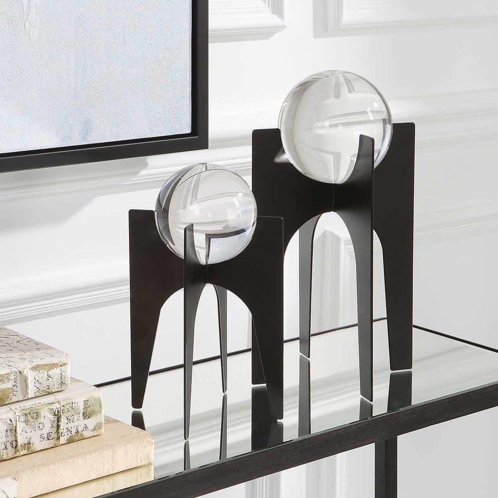 Uttermost Ellianna Crystal Spheres - Set of 2