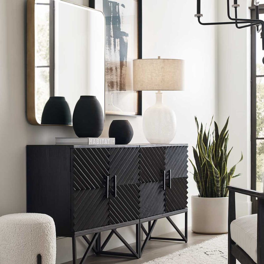 Uttermost Hearth Matte Black Vases - Set of 3