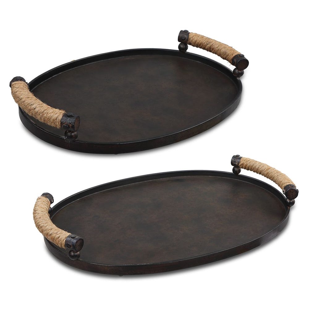 Uttermost Viggo Bronze Trays - Set of 2