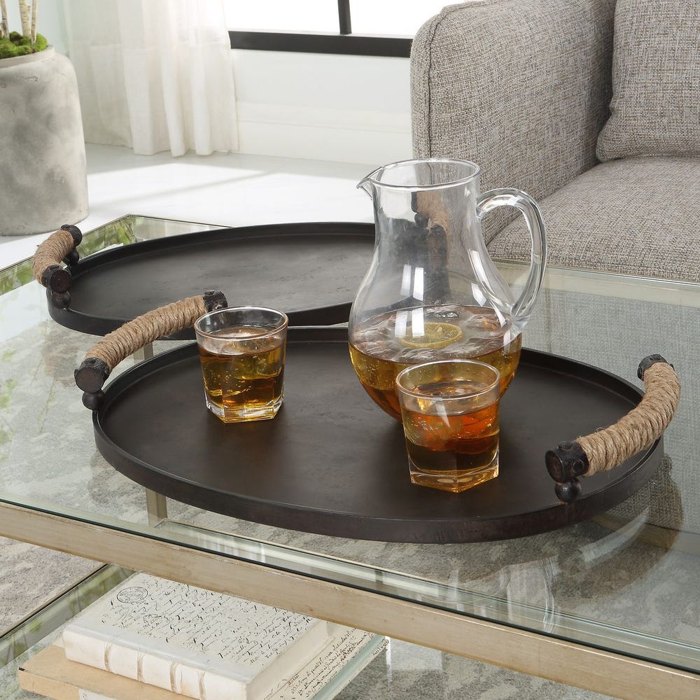 Uttermost Viggo Bronze Trays - Set of 2