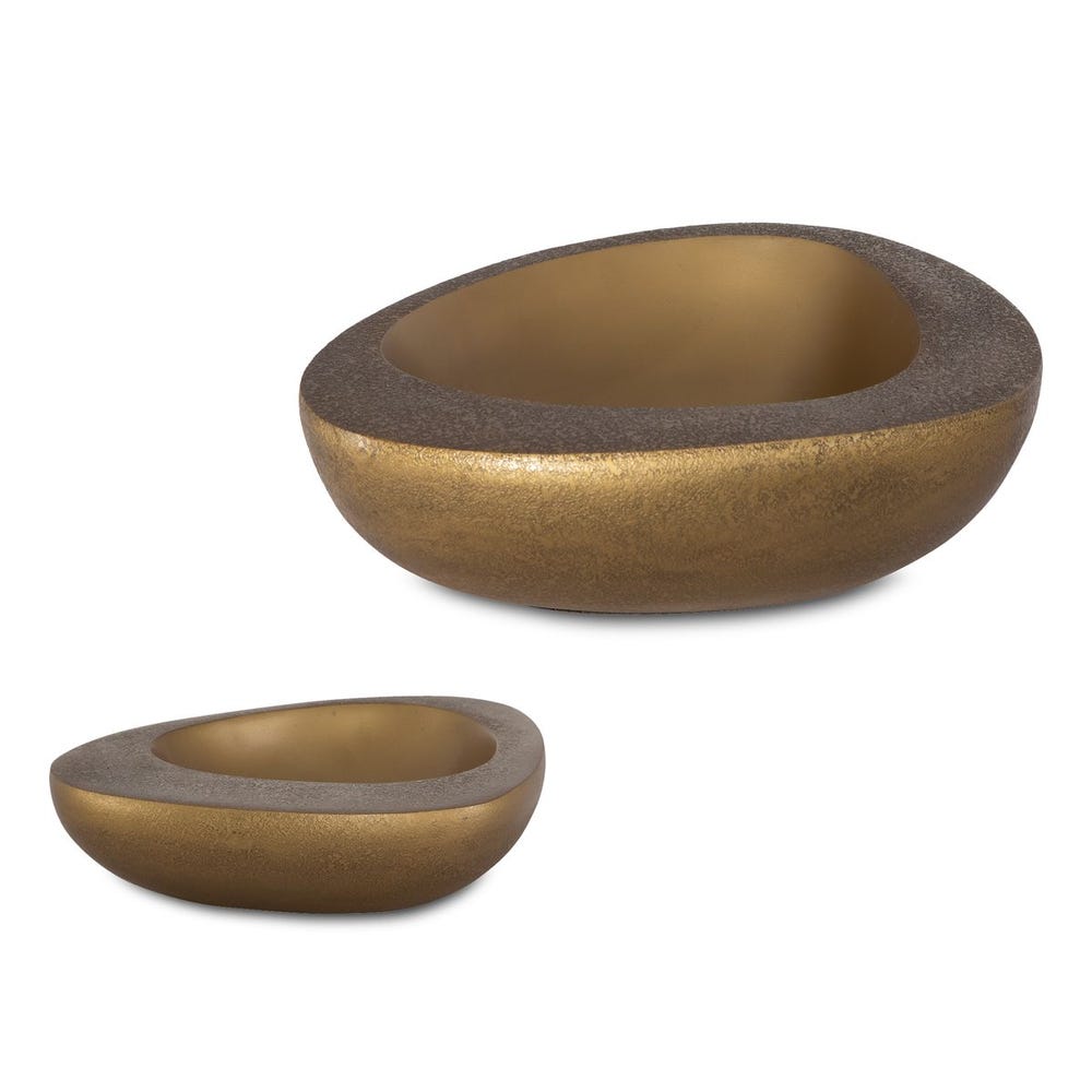 Uttermost Ovate Brass Bowls Set Of 2