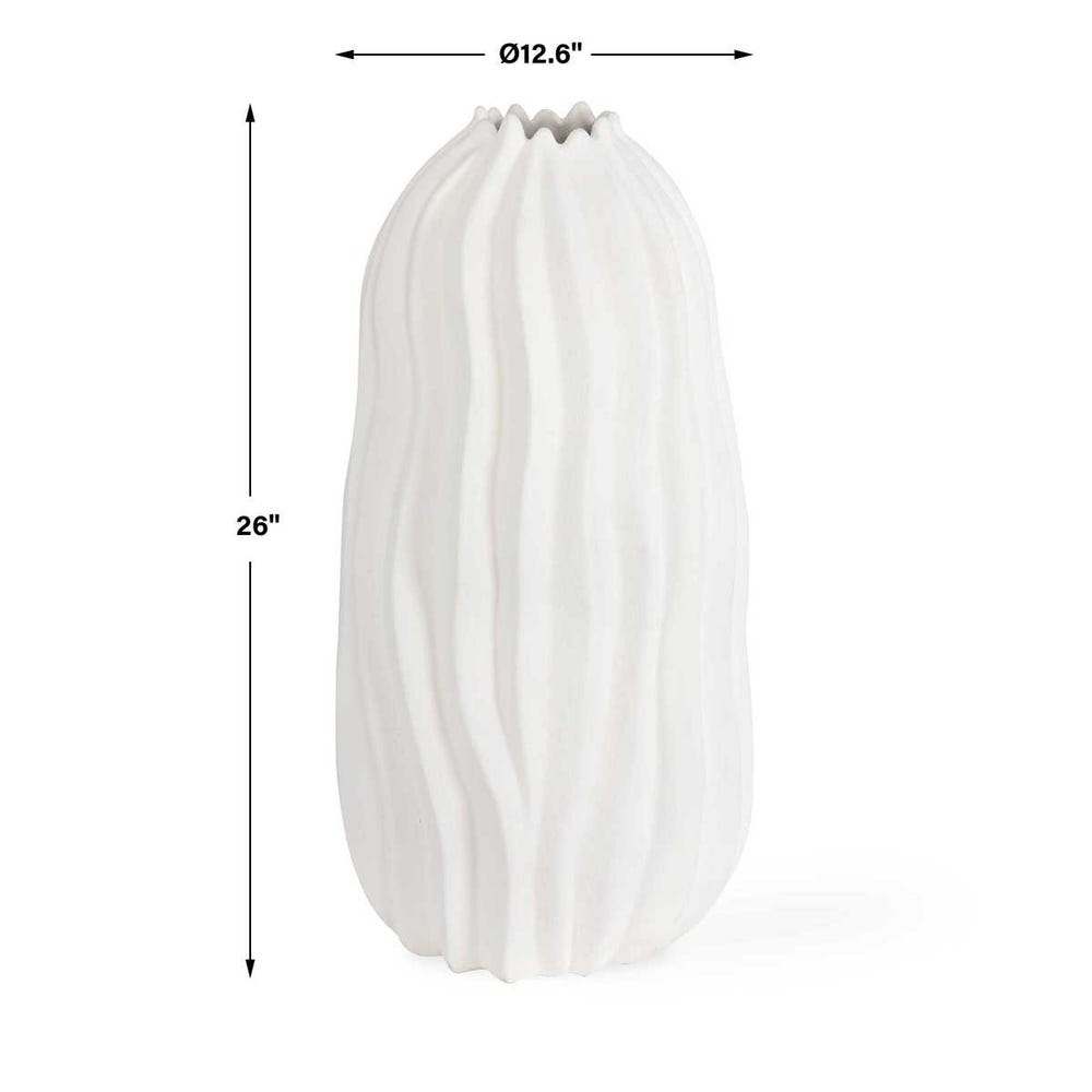 Uttermost Merritt White Floor Vase