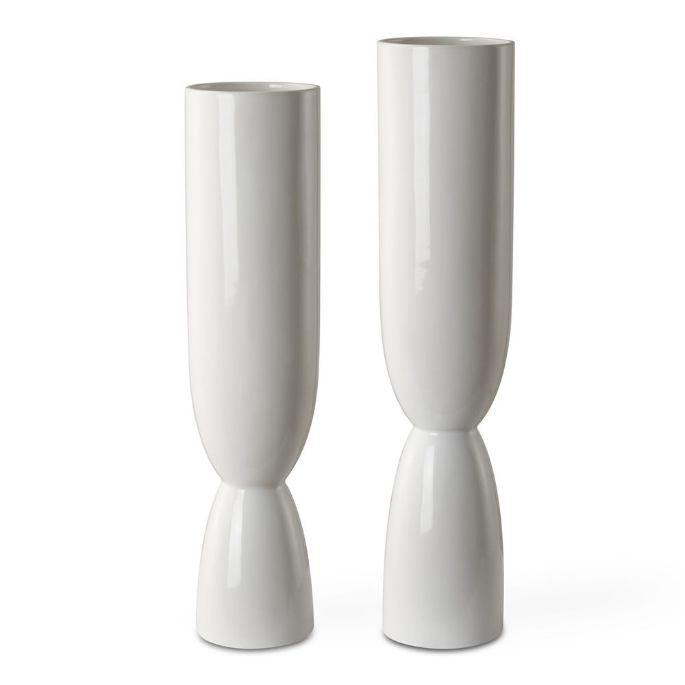 Uttermost Kimist White Vases - Set of 2
