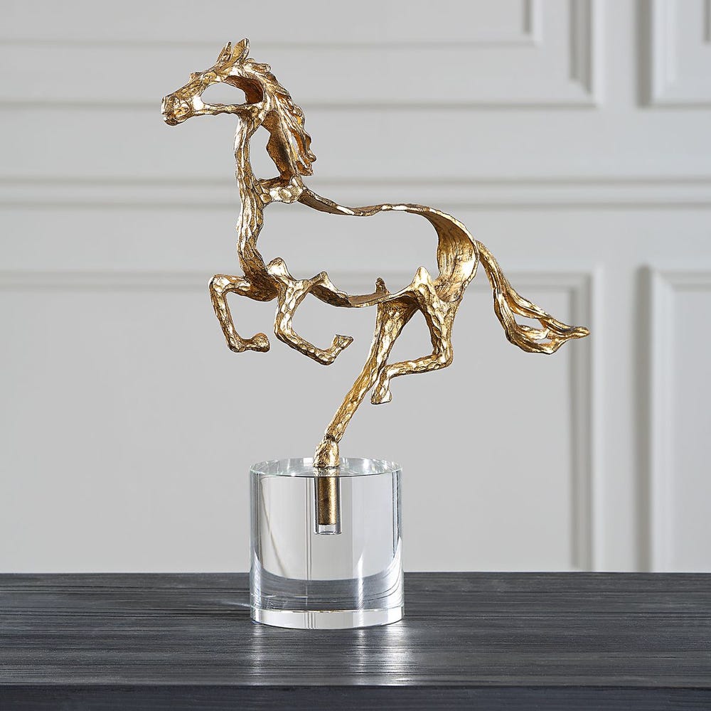 Uttermost Gallop Gold Sculpture