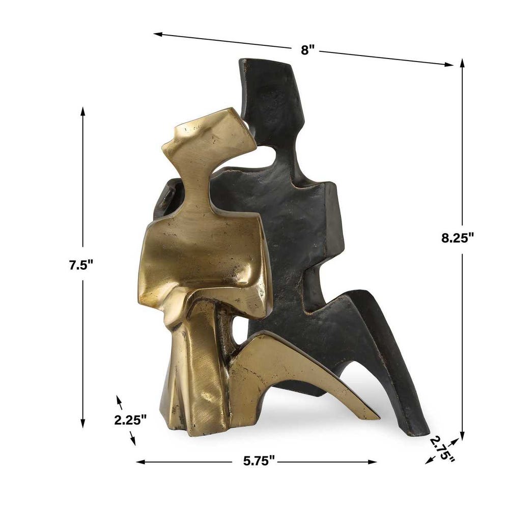 Uttermost Affection Bronze Gold Sculpture - Set of 2