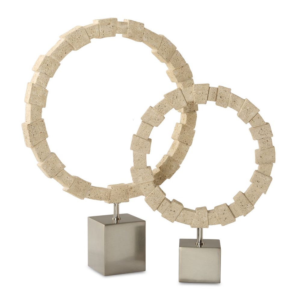 Uttermost Ivory Fusion Stone Rings - Set of 2