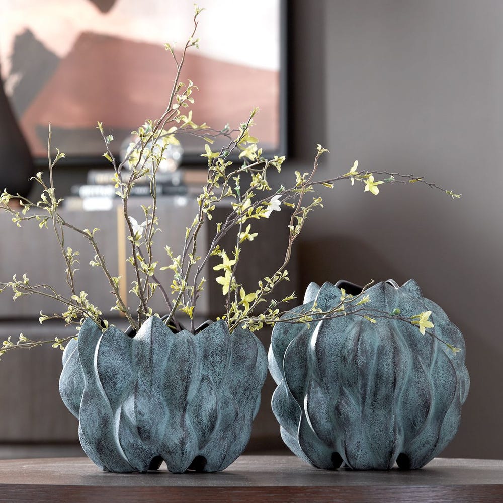Uttermost Verdant Bronze Vases - Set of 2
