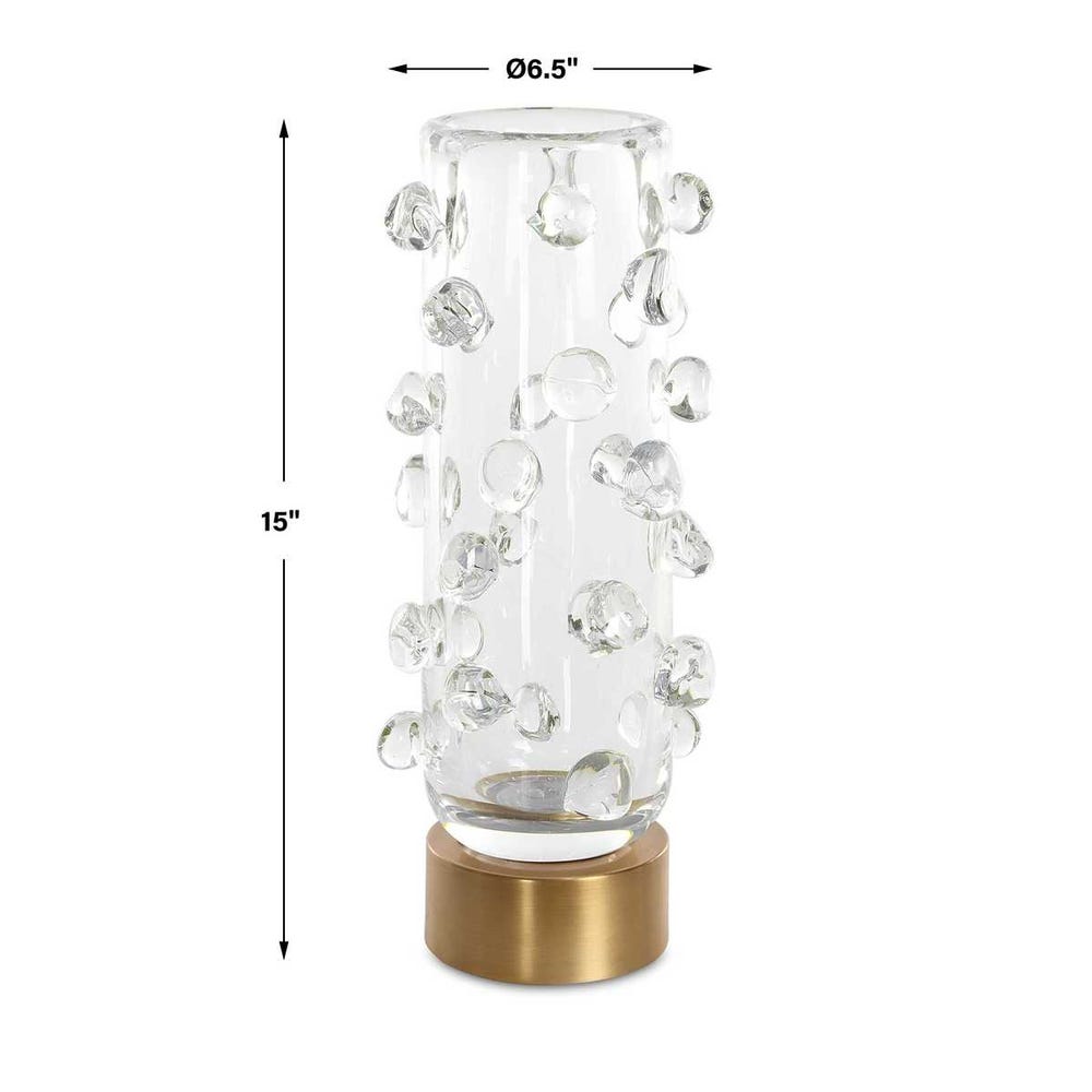 Uttermost Aura Clear Glass Vase