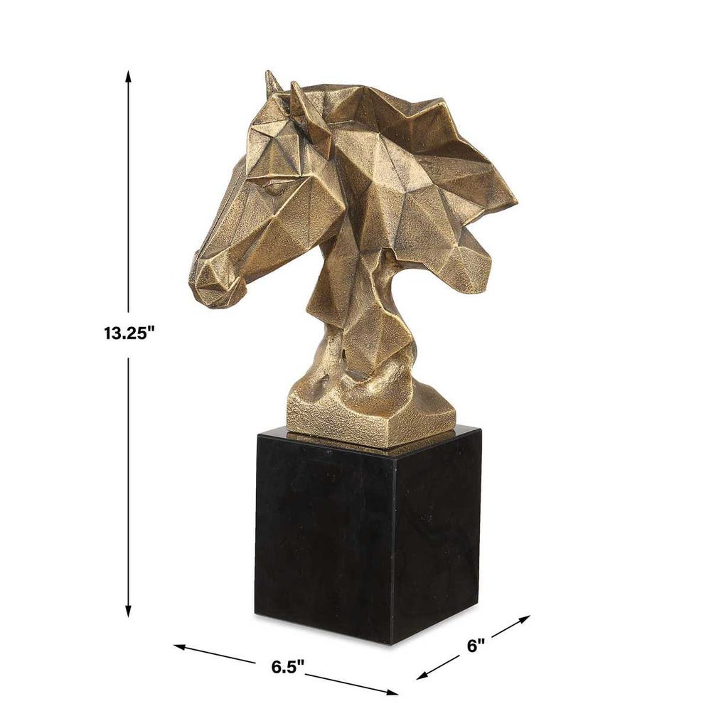 Uttermost Chiseled Horse Bust Sculpture