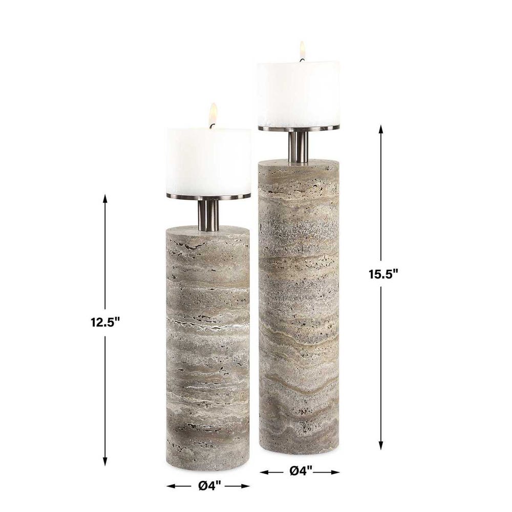 Uttermost Shadowstone Candleholders - Set of 2