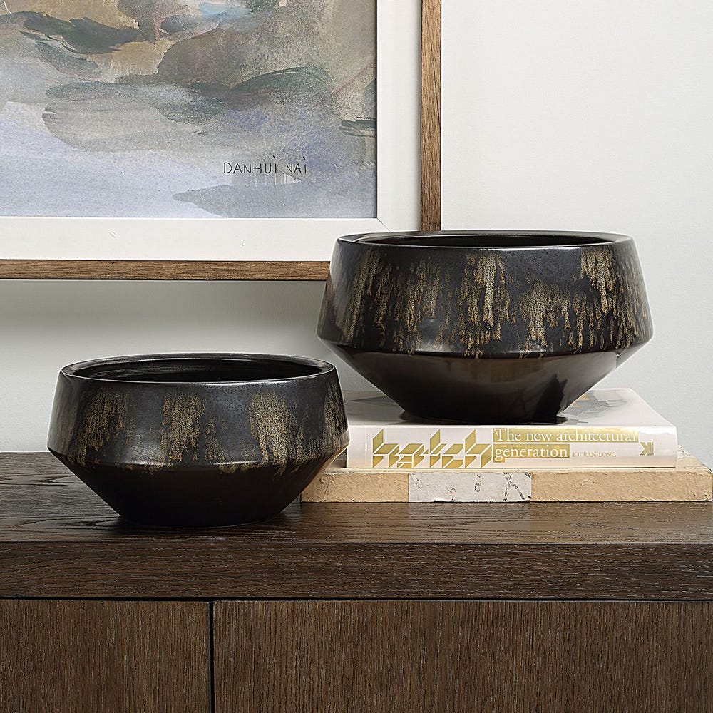 Uttermost Bronze Duo Vases - Set of 2