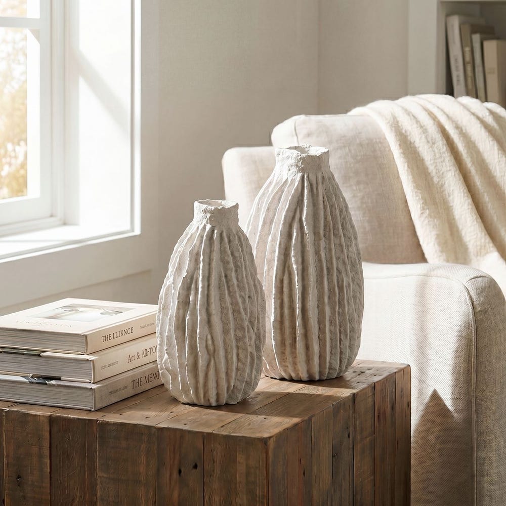 Uttermost Ivory Ridge Vases - Set of 2
