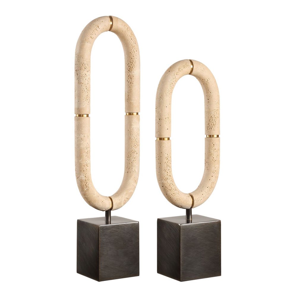 Uttermost Oval Sculptures Fusion - Set of 2