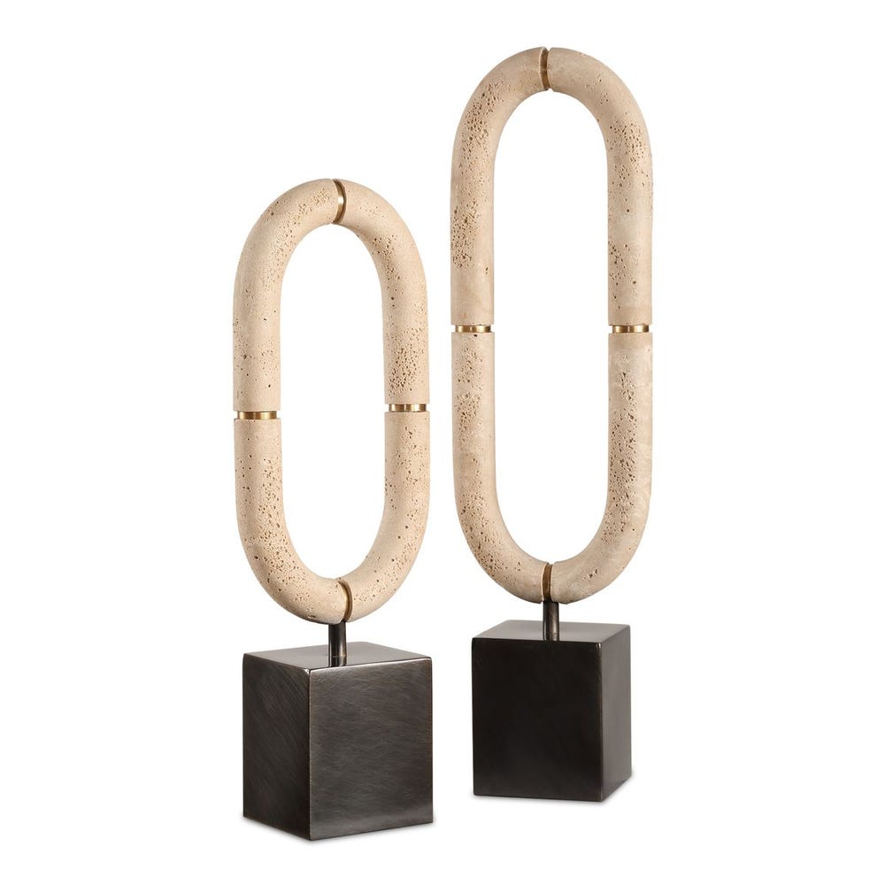 Uttermost Oval Sculptures Fusion - Set of 2