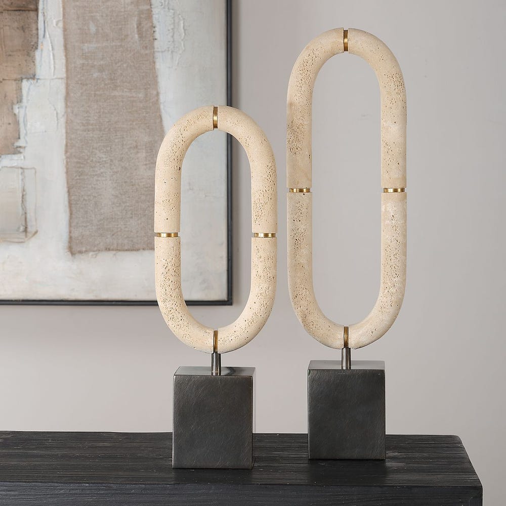 Uttermost Oval Sculptures Fusion - Set of 2