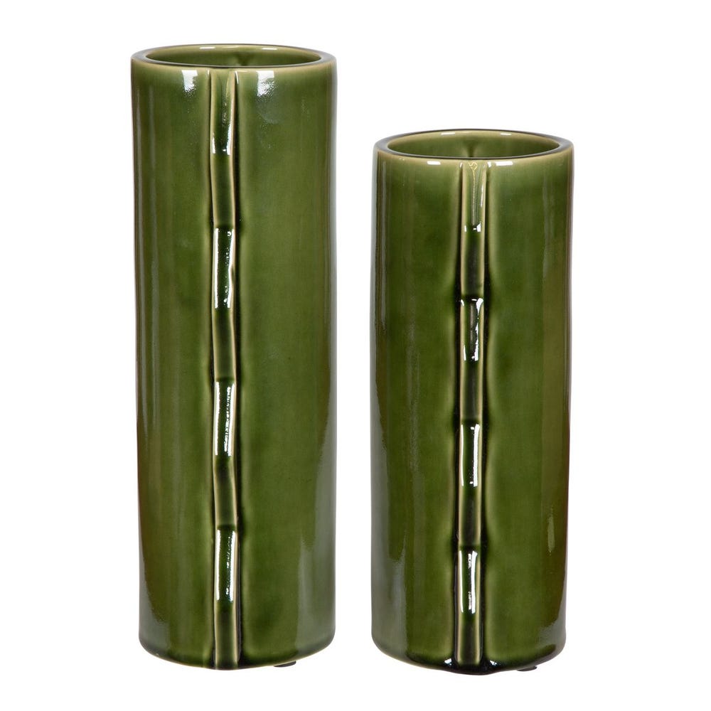 Uttermost Meander Green Vases - Set of 2