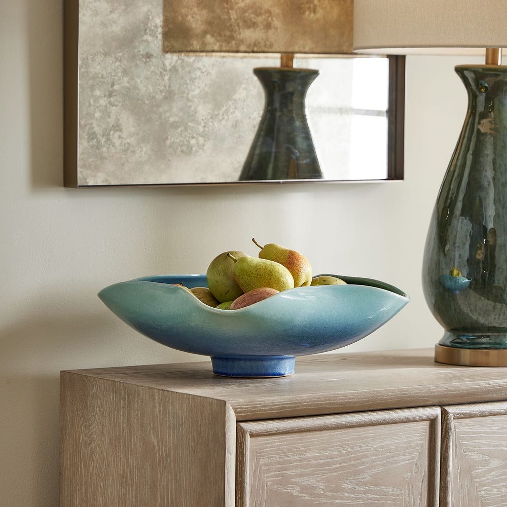 Uttermost Blue Lagoon Outdoor Bowl