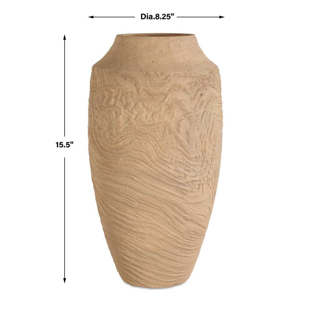 Uttermost Sandstone Flow Large Terracotta Vase