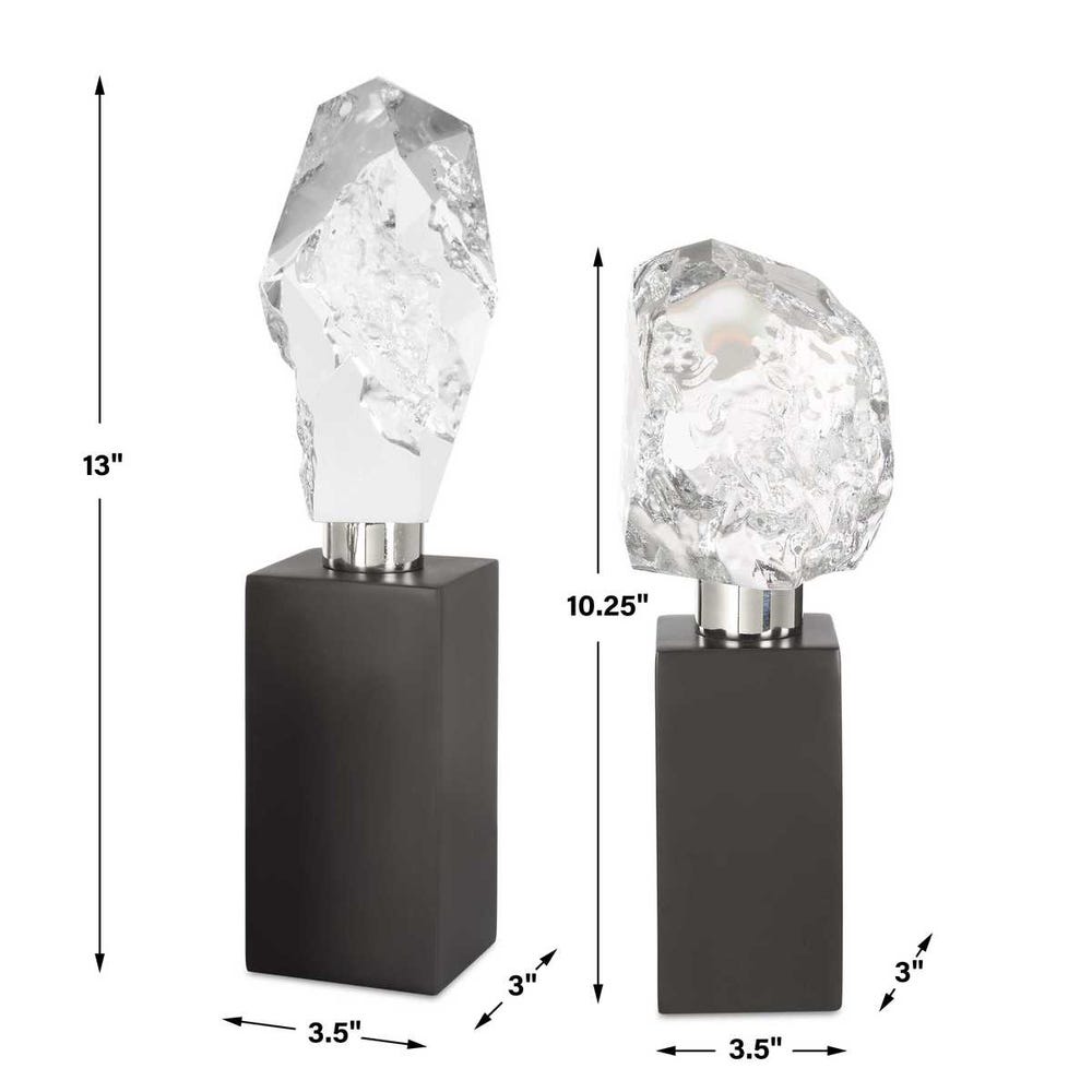 Uttermost Crystal Peak Sculptures - Set of 2