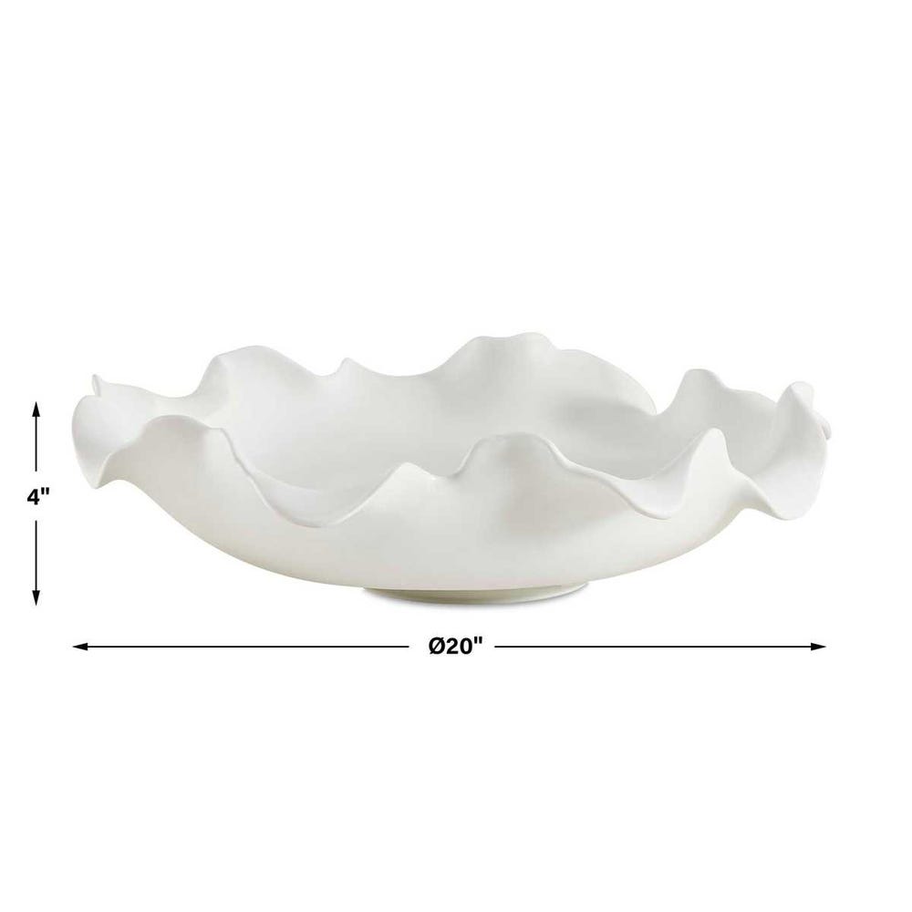 Uttermost Wave Crest White Outdoor Bowl