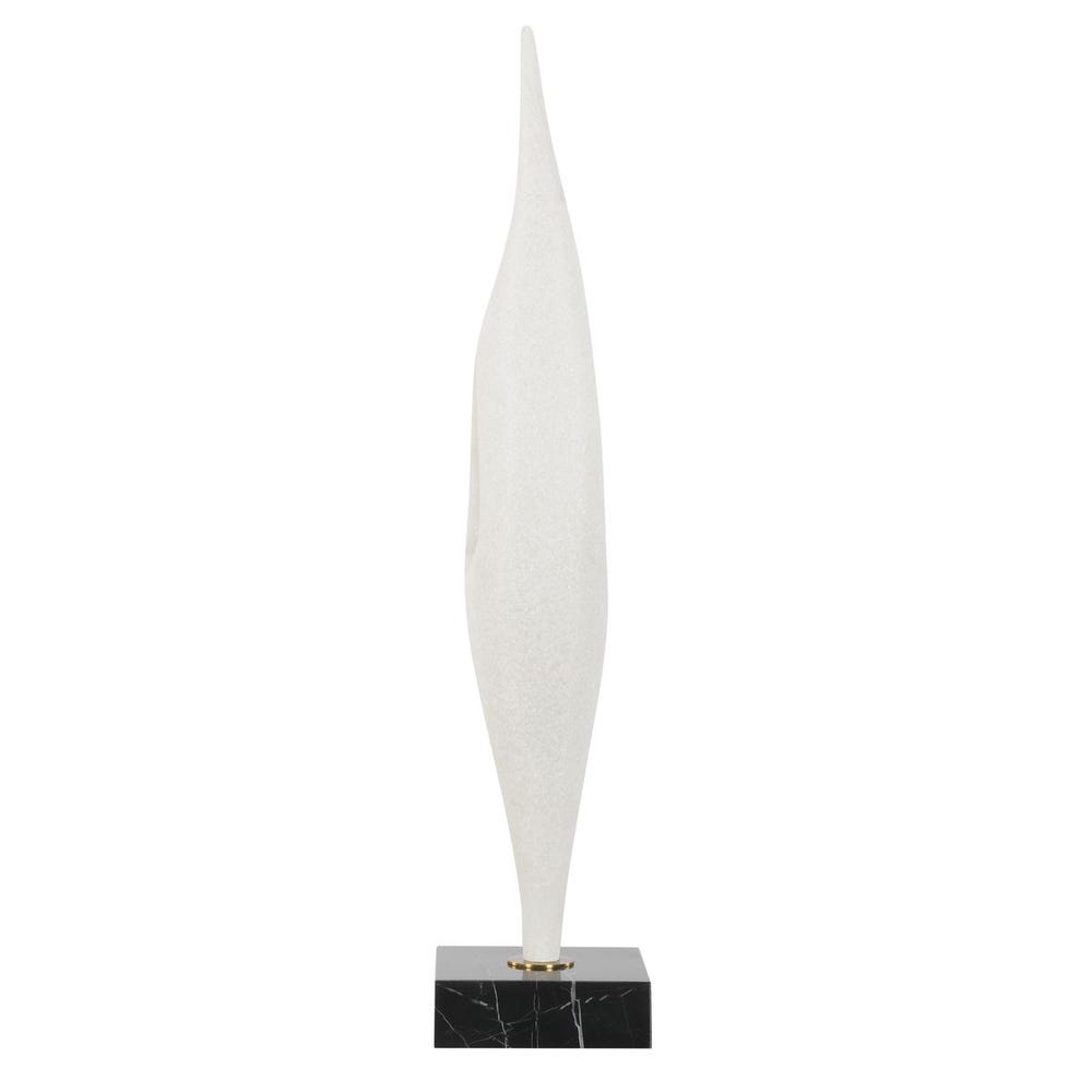 Uttermost Fluid Drop White Stone Sculpture