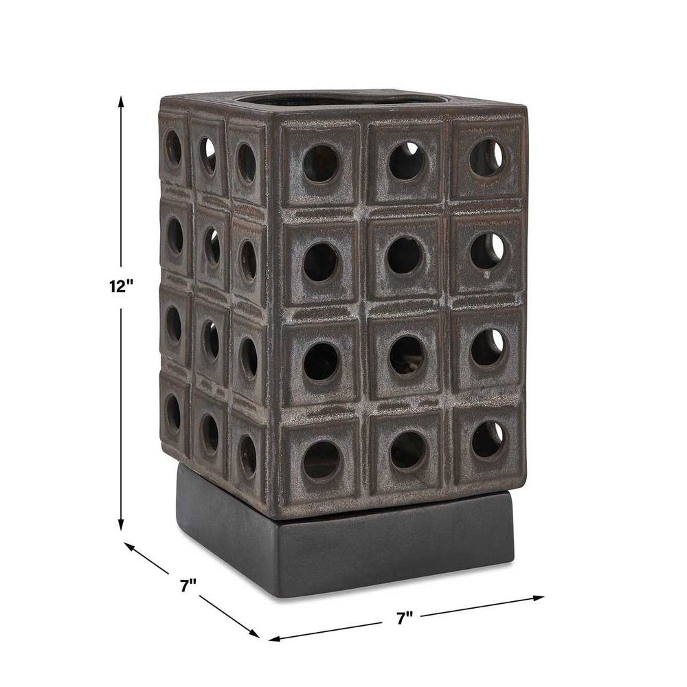 Uttermost Lattice Indoor-Outdoor Lantern Candleholder