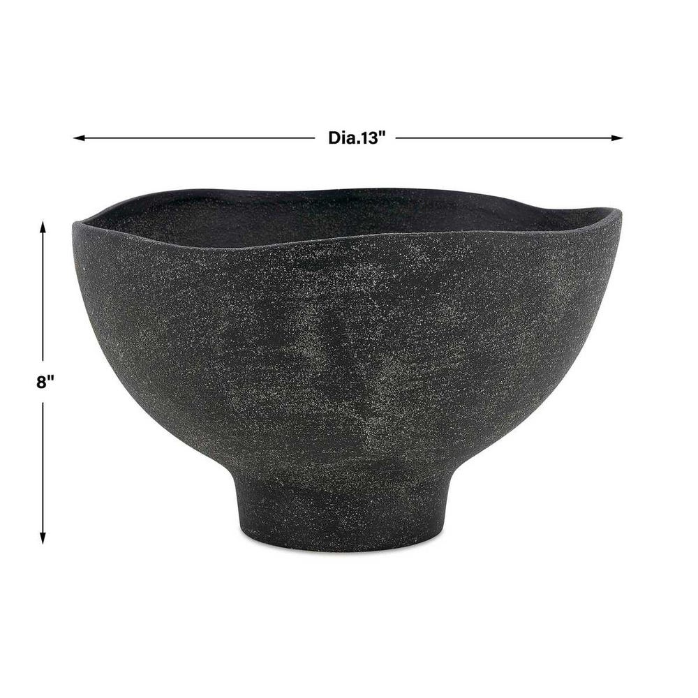 Uttermost Komorebi Indoor-Outdoor Black Bowl