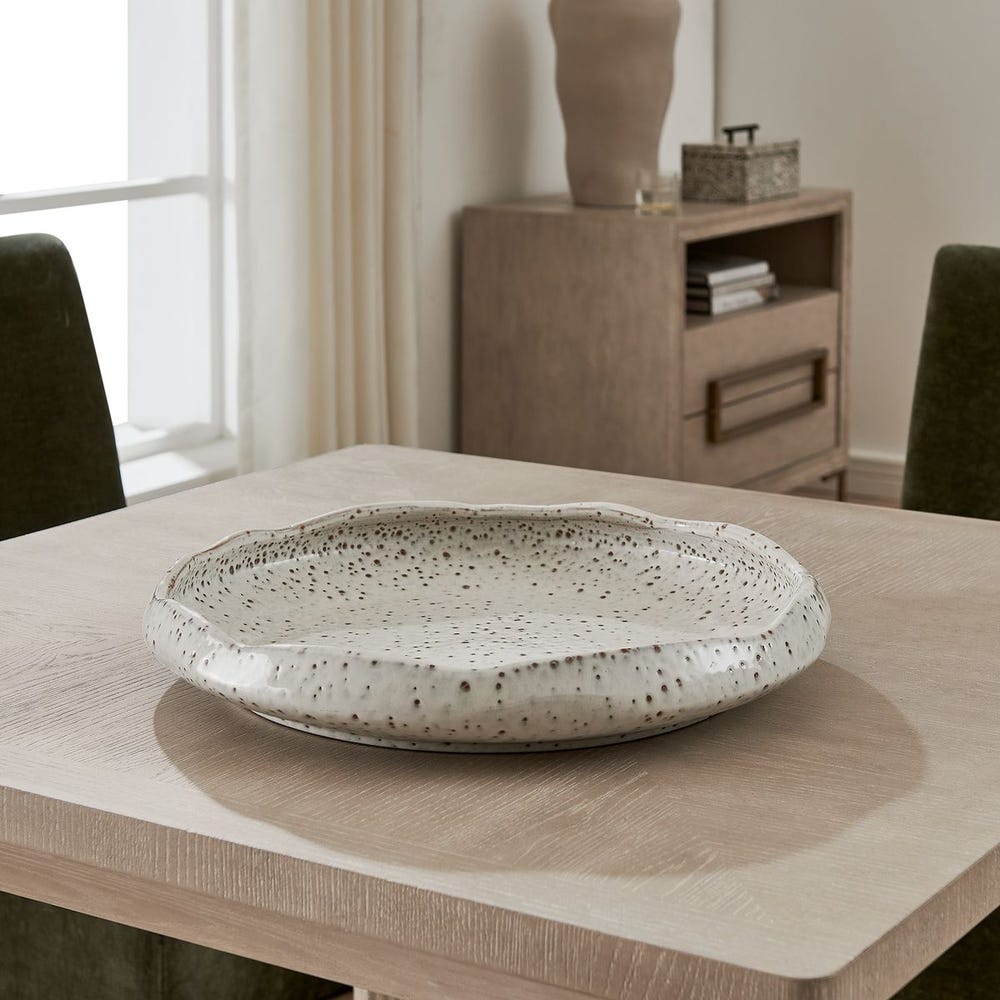 Uttermost Stardust Ripple Indoor-Outdoor White Bowl