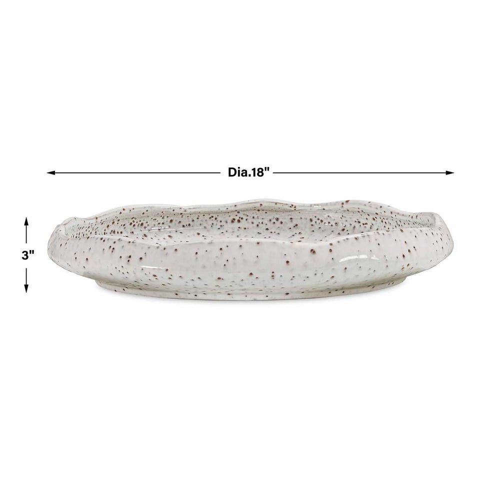 Uttermost Stardust Ripple Indoor-Outdoor White Bowl