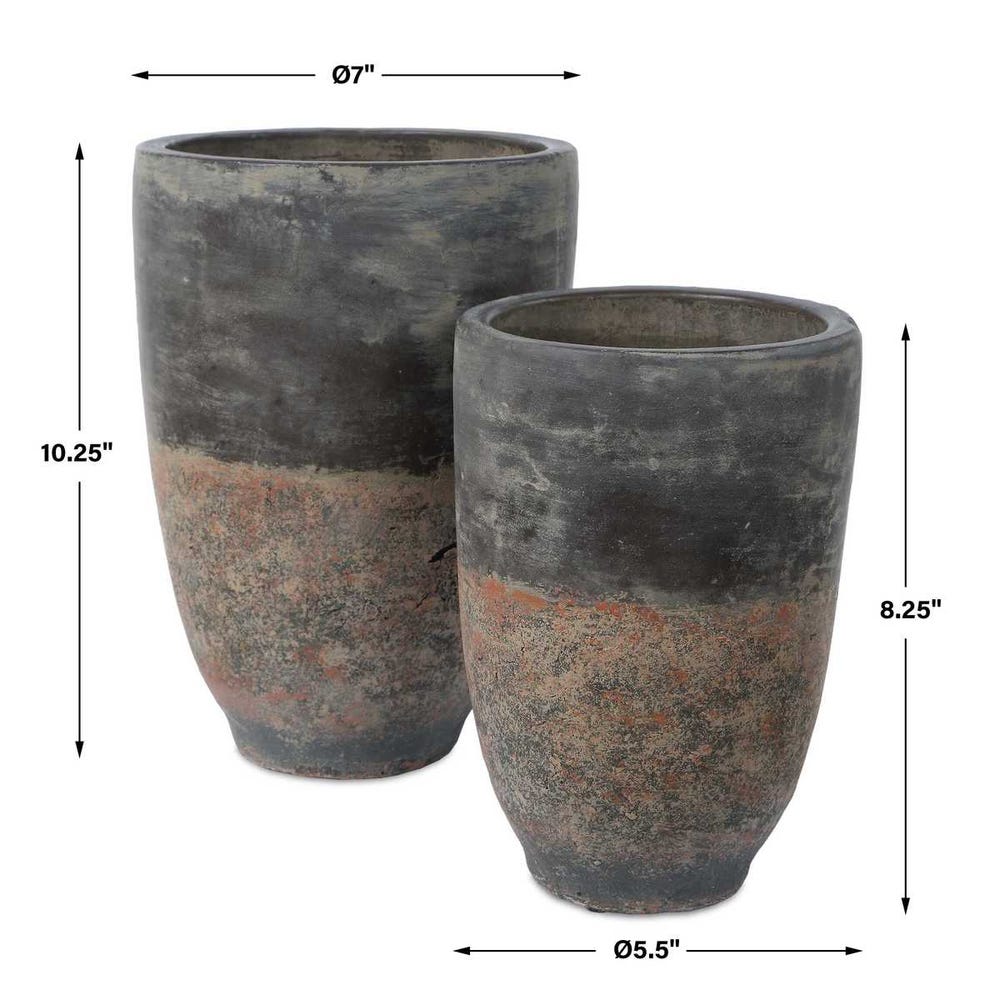 Uttermost Emberwash Planters - Set of 2