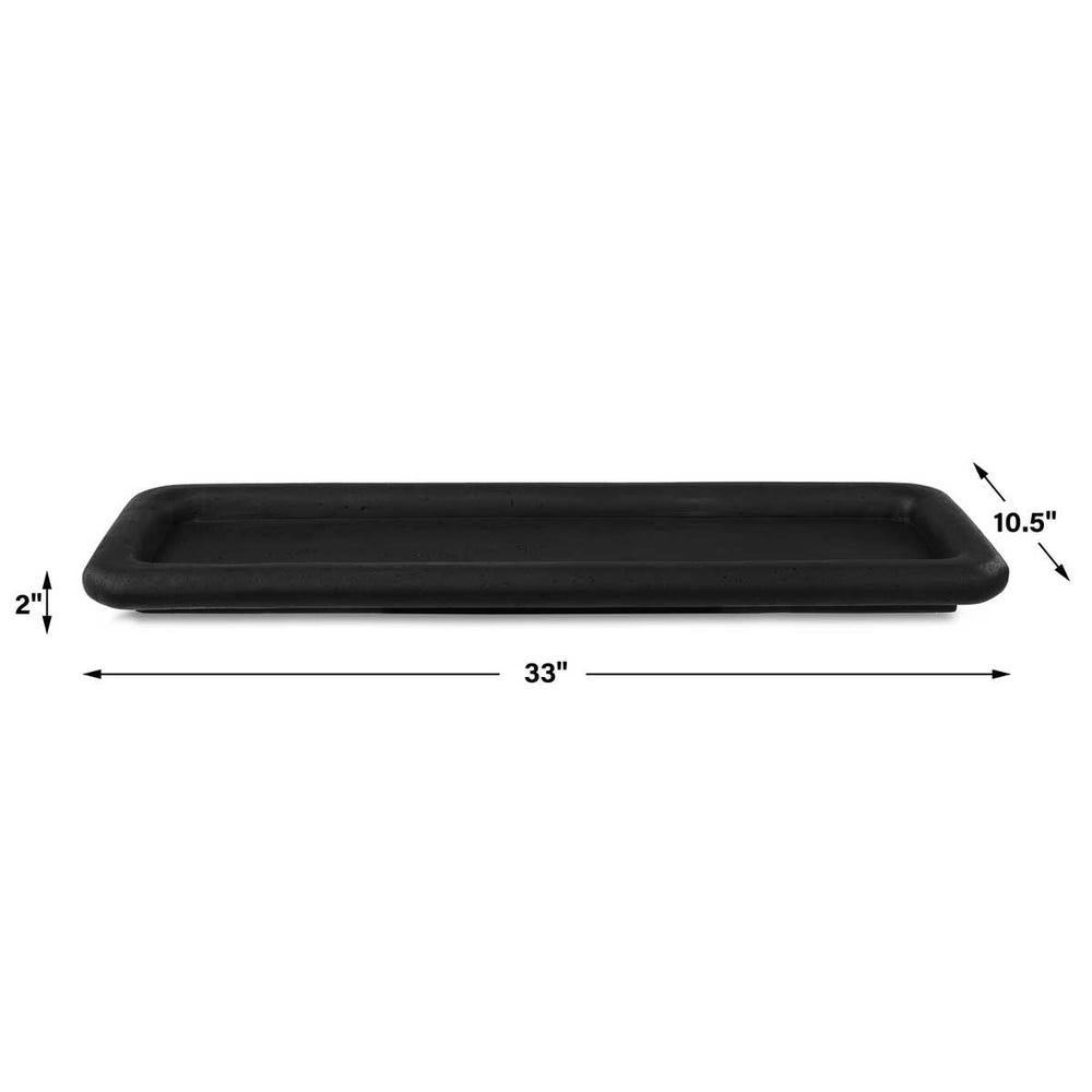 Uttermost Shadowline Indoor-Outdoor Black Tray