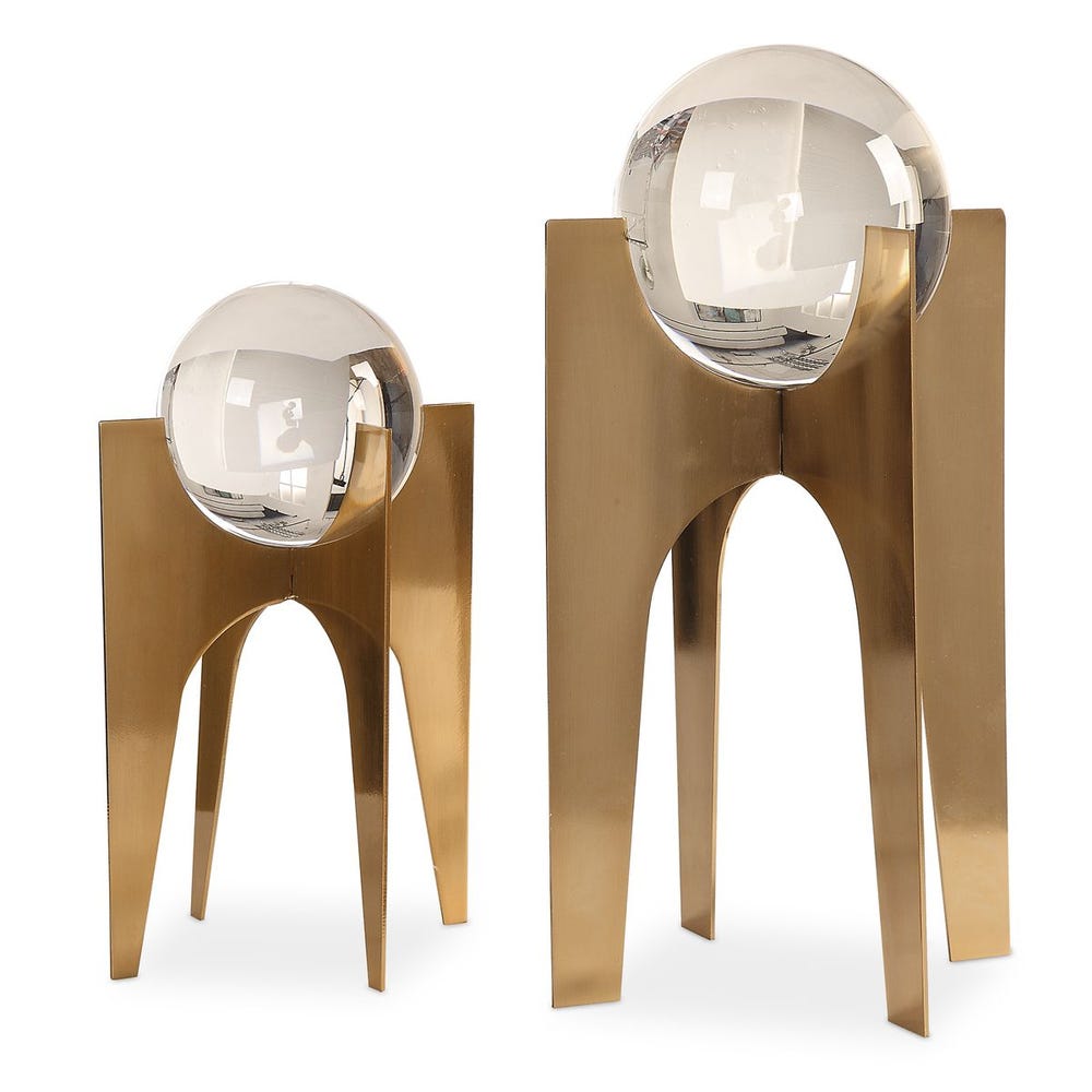 Uttermost Ellianna Crystal Spheres - Set of 2