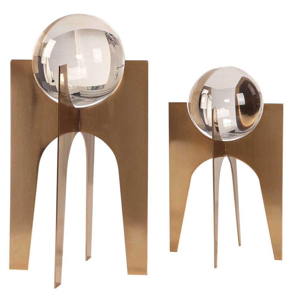 Uttermost Ellianna Crystal Spheres - Set of 2