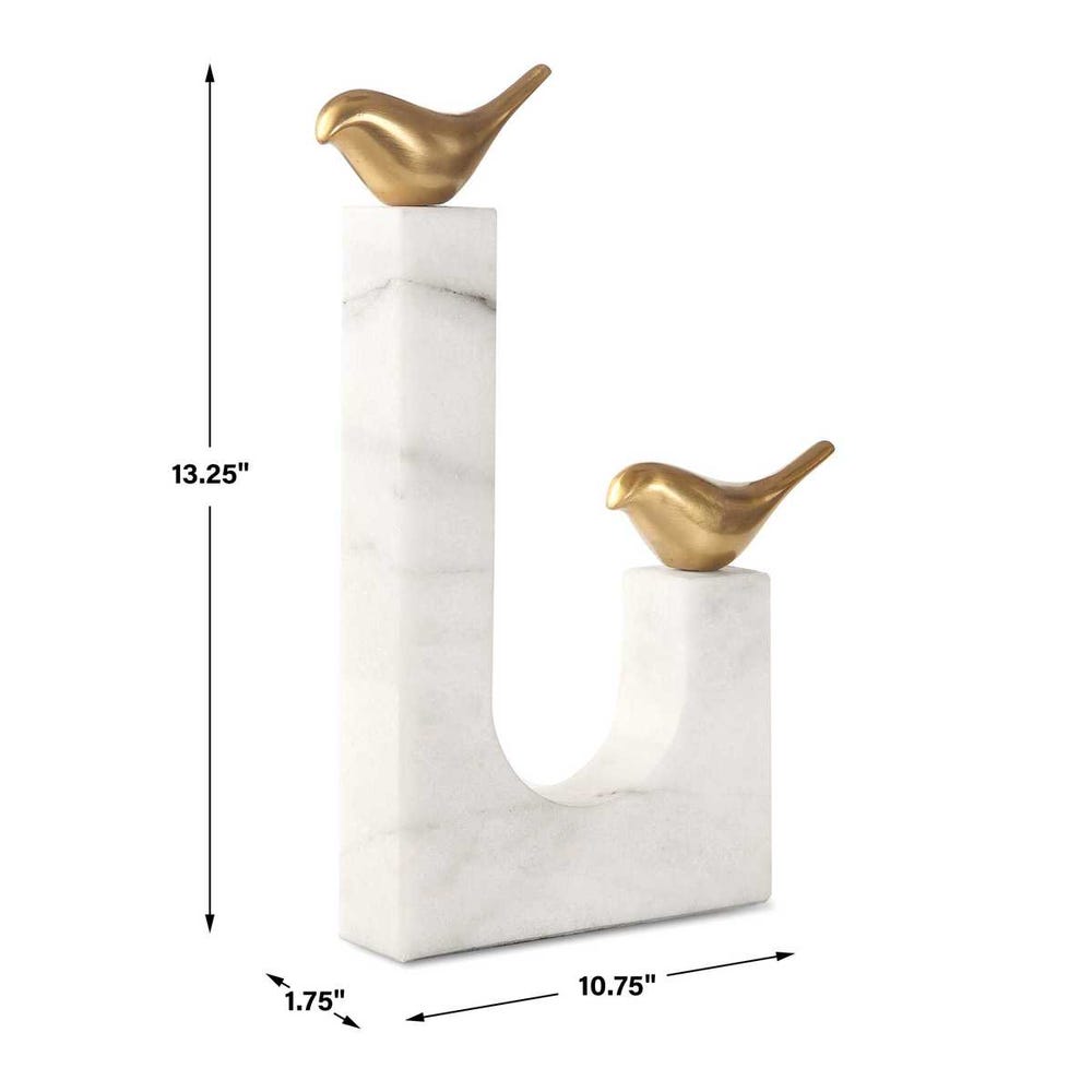 Uttermost Songbirds Brass Sculpture