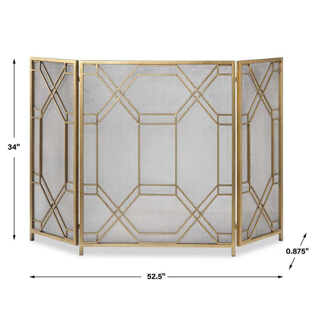 Uttermost Rosen Gold Fireplace Screen