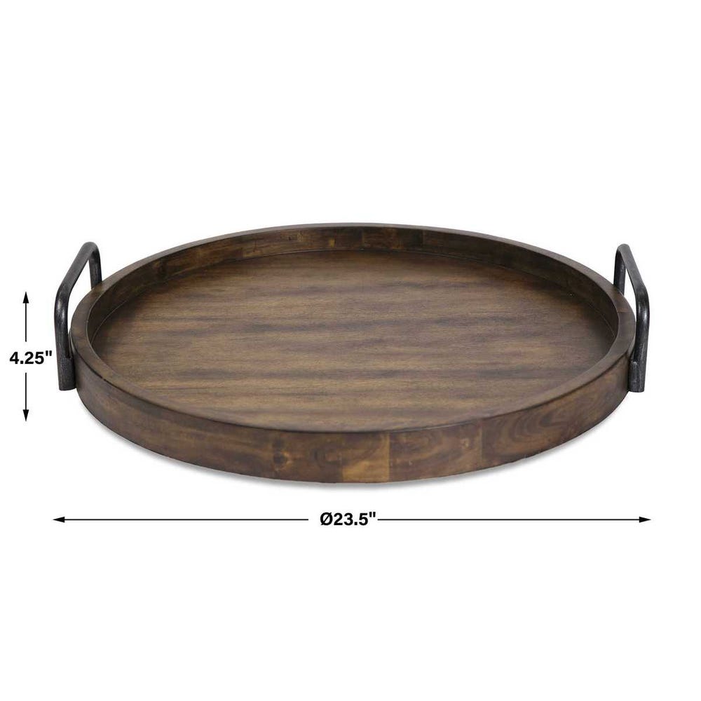 Uttermost Reine Round Wooden Tray