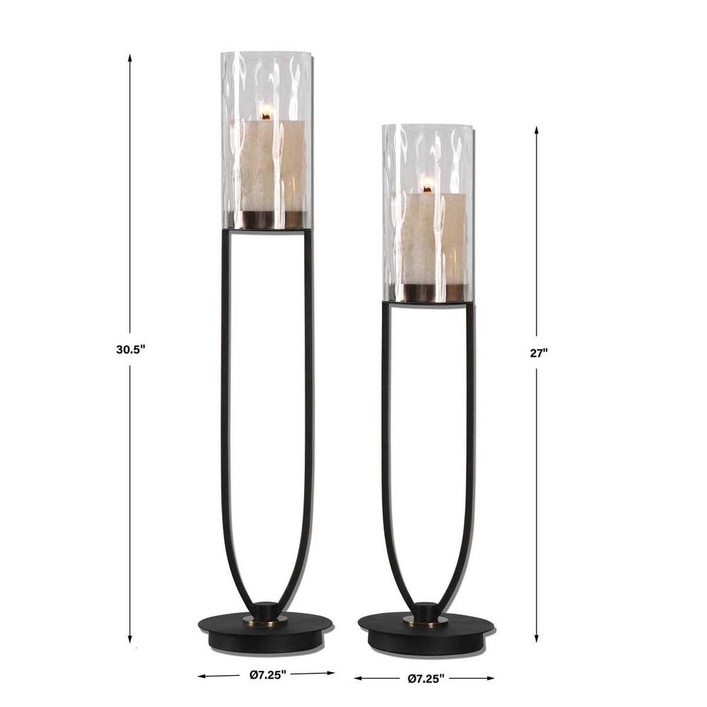 Uttermost Durga Iron Work Candleholders - Set of 2
