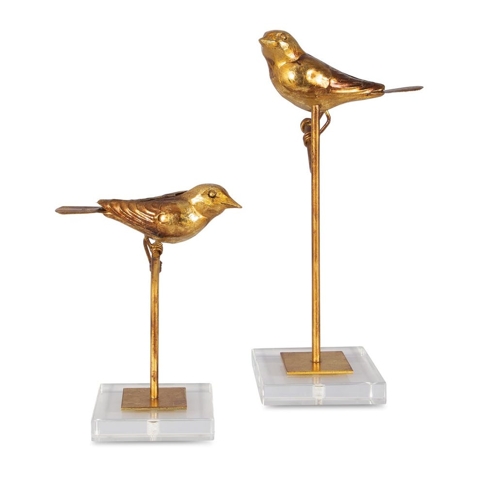 Uttermost Passerines Bird Sculptures - Set of 2