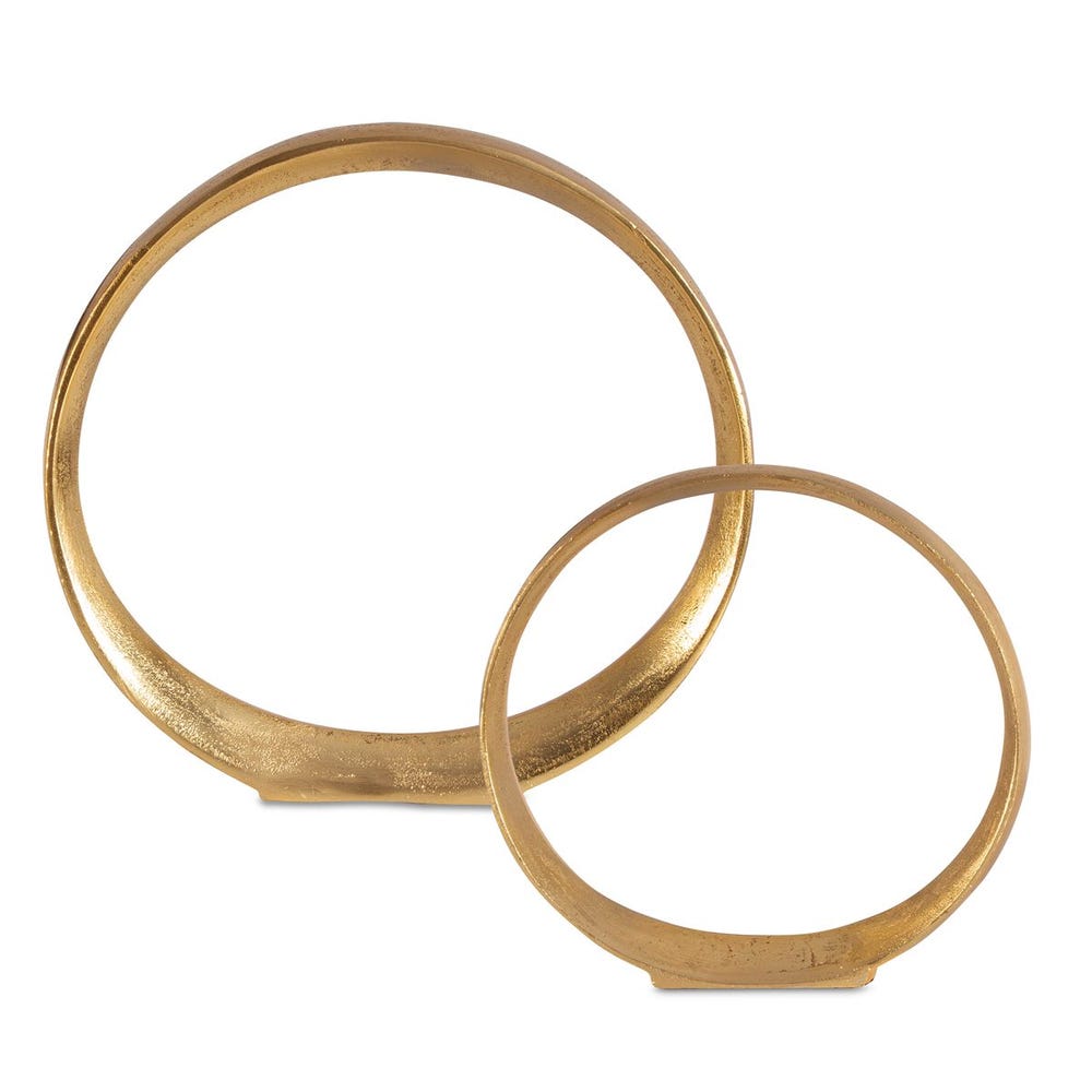 Uttermost Jimena Gold Ring Sculptures - Set of 2