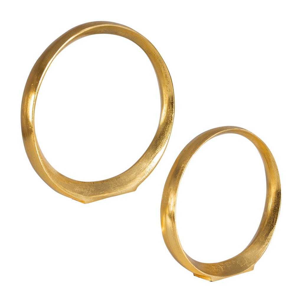 Uttermost Jimena Gold Ring Sculptures - Set of 2