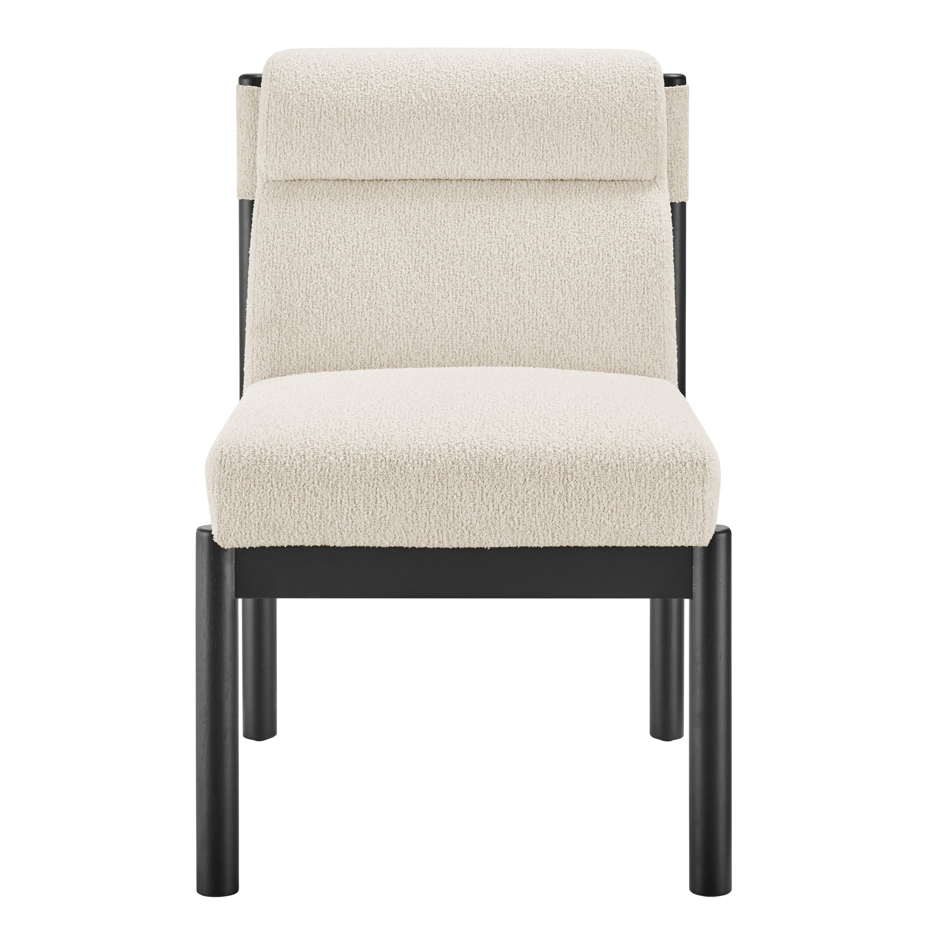 Micah Boucle Dining Side Chair - Black Frame