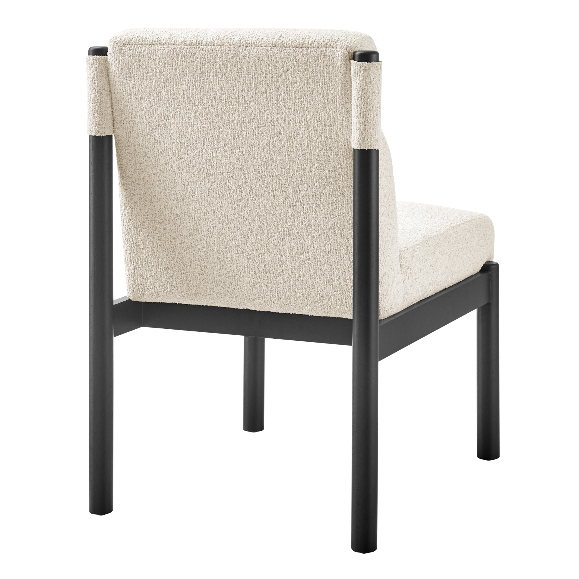 Micah Boucle Dining Side Chair - Black Frame