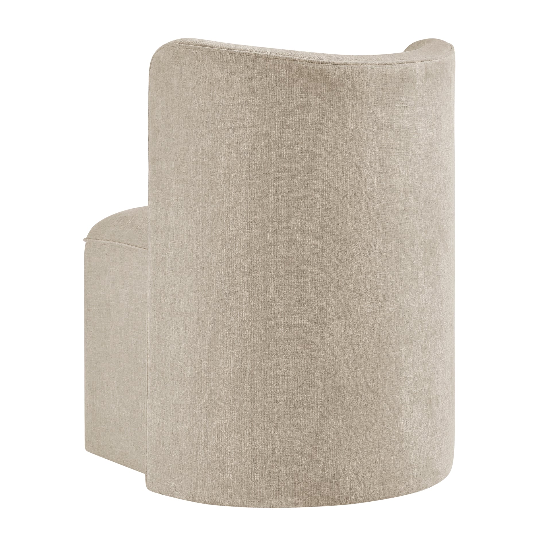 Morraine Chenille Dining Side Chair with Casters
