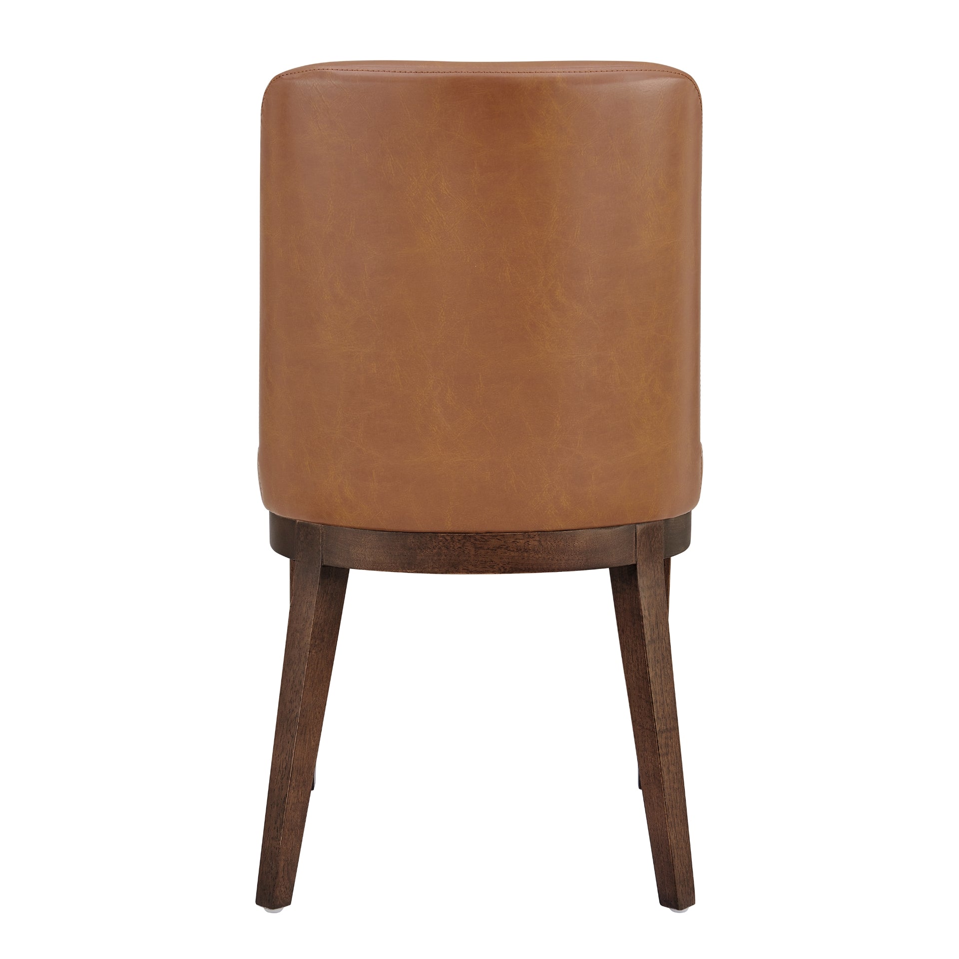 Cayden Faux Leather Borneo Chocolate Dining Side Chair - Set of 2