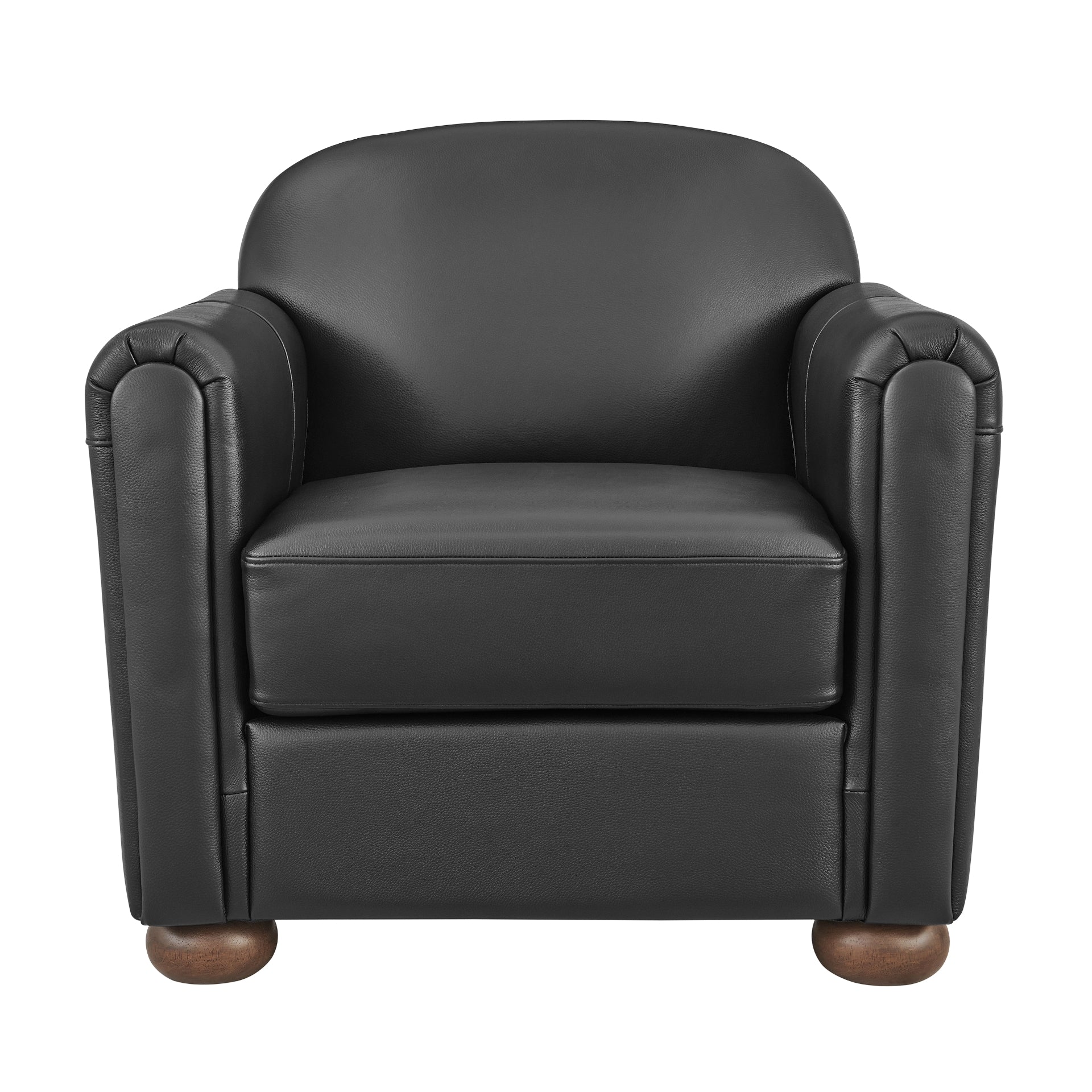 Grandora Top Grain Leather Accent Arm Chair