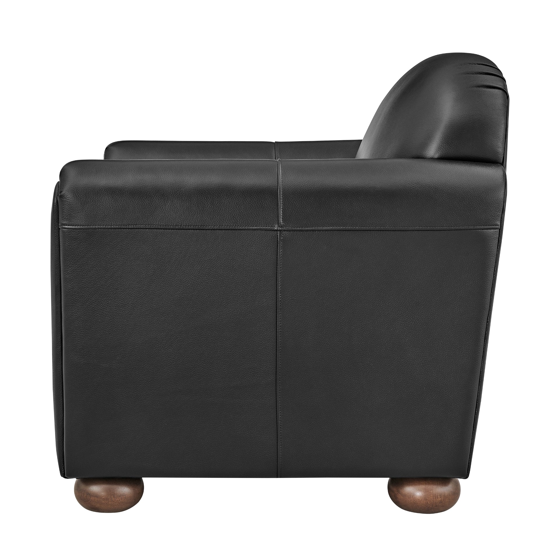 Grandora Top Grain Leather Accent Arm Chair