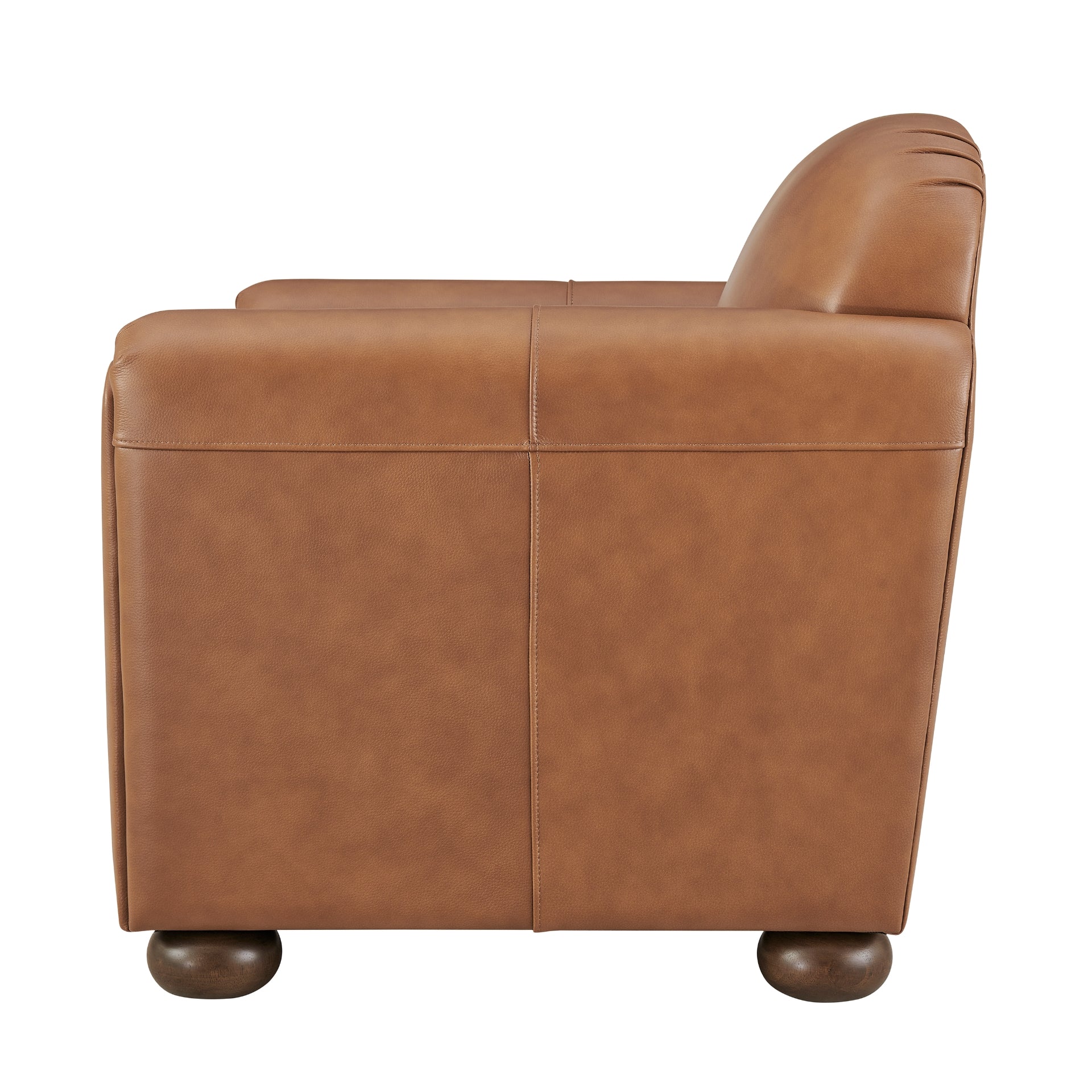 Grandora Top Grain Leather Accent Arm Chair