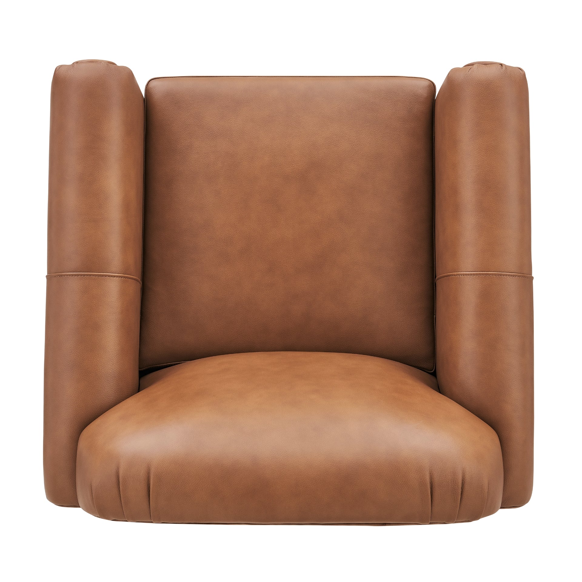 Grandora Top Grain Leather Accent Arm Chair
