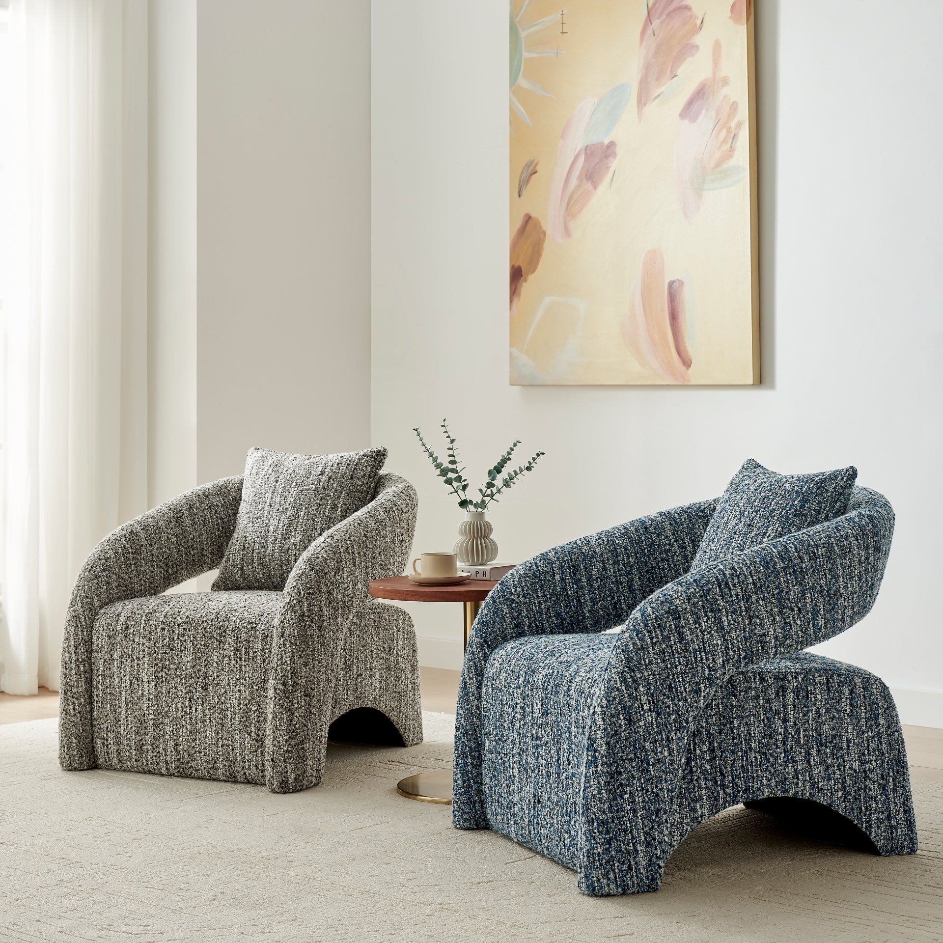 Lunessa Boucle Accent Arm Chair